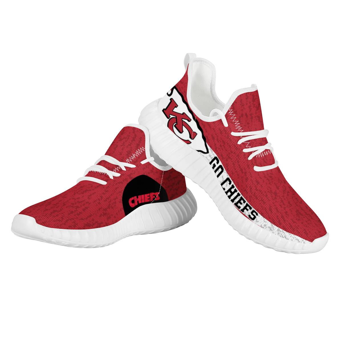 Women's Kansas City Chiefs Mesh Knit Sneakers/Shoes 015